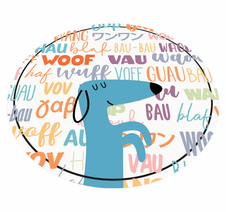 Hond blaffen Vinyl vloerbedekking dieren - TenStickers
