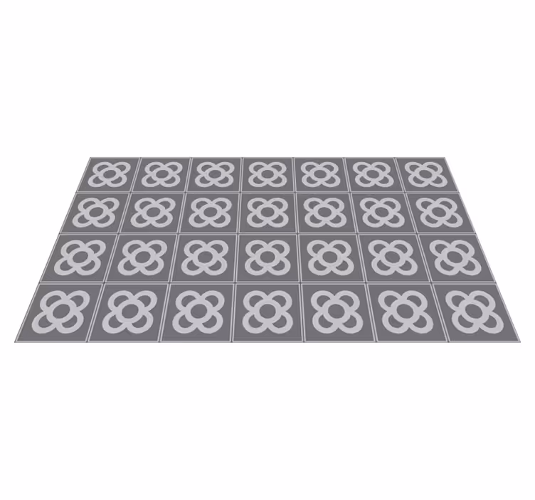 Barcelona tegels vinyl tapijt grijs - TenStickers