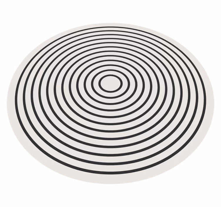 Ronde lijnenRonde lijnen kantoor vinyl tapijt - TenStickers