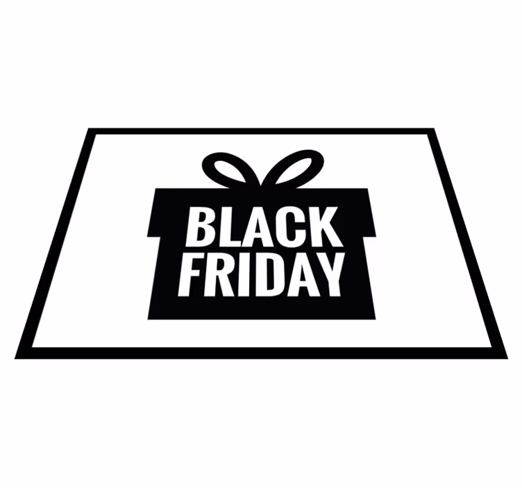 Black Friday cadeau illustratie vinyl tapijt - TenStickers
