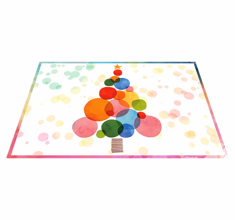 Veelkleurige bellen vinyl tapijt - TenStickers