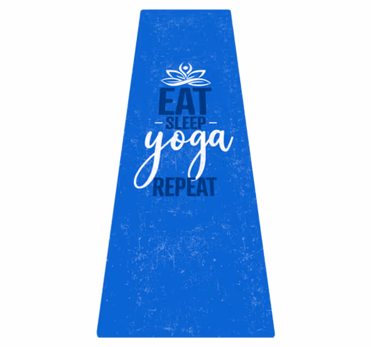 Vinyl yoga tapijt eat sleep repeat - TenStickers