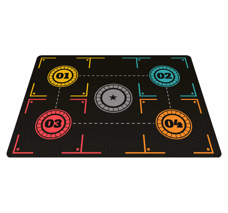 Basketbal Trainings vinyl tapijt Rechthoekig - TenStickers