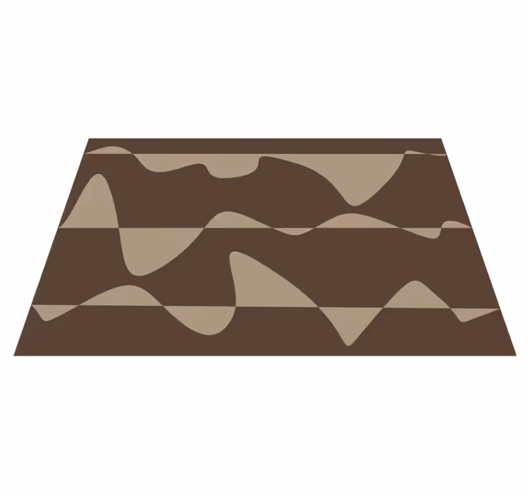 Abstract bruin vinyl tapijt keuken - TenStickers