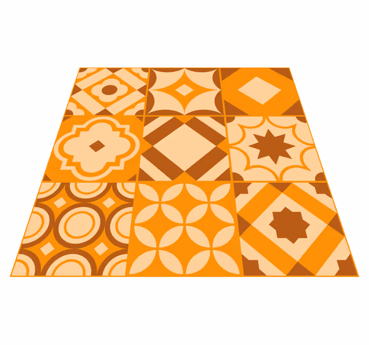 Rustieke tegels vinyl tapijt keuken - TenStickers