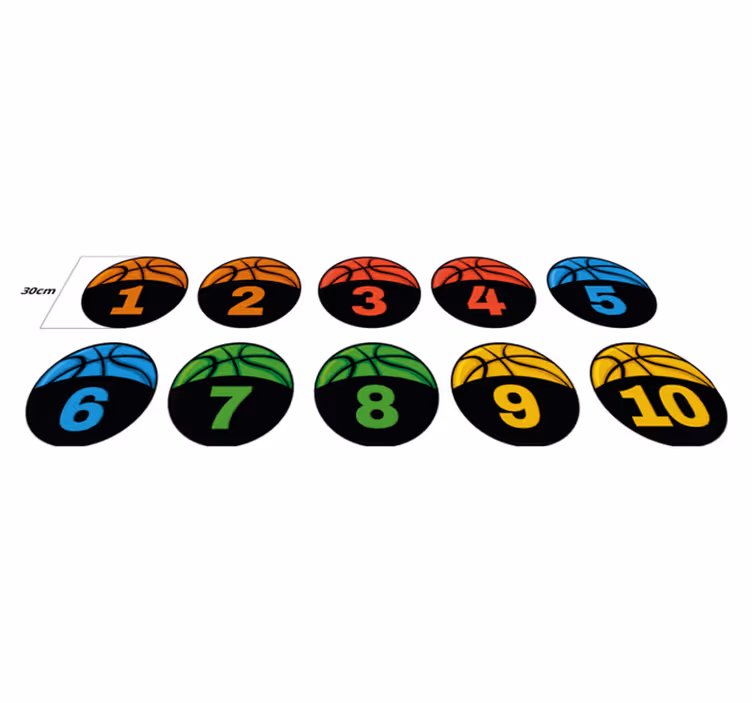 Basketbal trainingspakket vinyl tapijt tiener - TenStickers