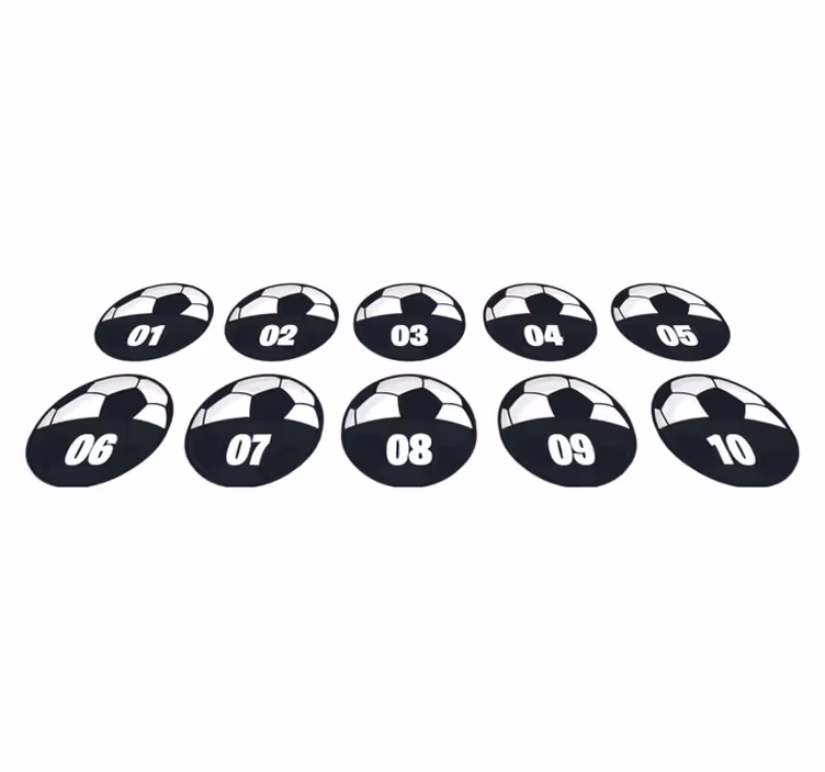 Voetbal trainingspakket vinyl tapijt tiener - TenStickers