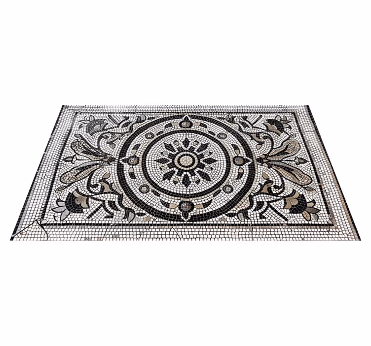 Art nouveau-ontwerp vinyl tapijt eetkamer - TenStickers