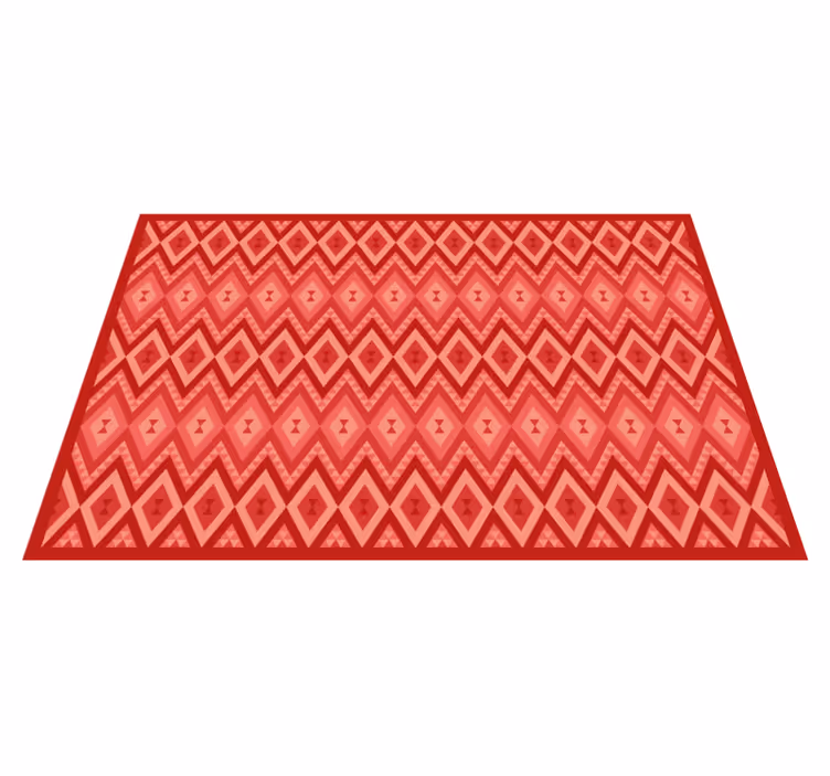 Etnisch vintage vinyl tapijt rood - TenStickers