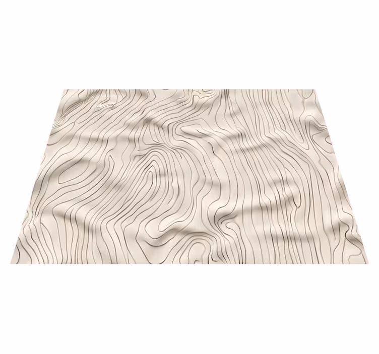 Abstracte lijnen vinyl tapijt beige - TenStickers