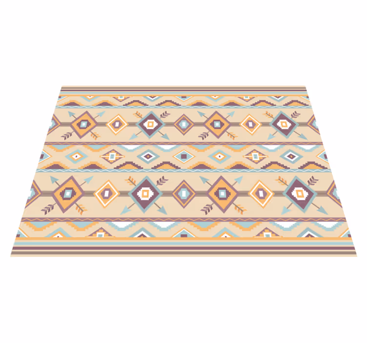 Etnische berber vinyl tapijt beige - TenStickers