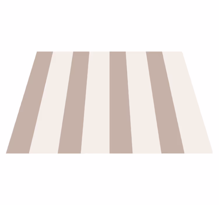 Strepen vinyl tapijt beige - TenStickers