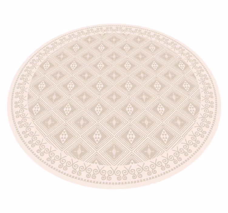 Tribaal patroon vinyl tapijt beige - TenStickers