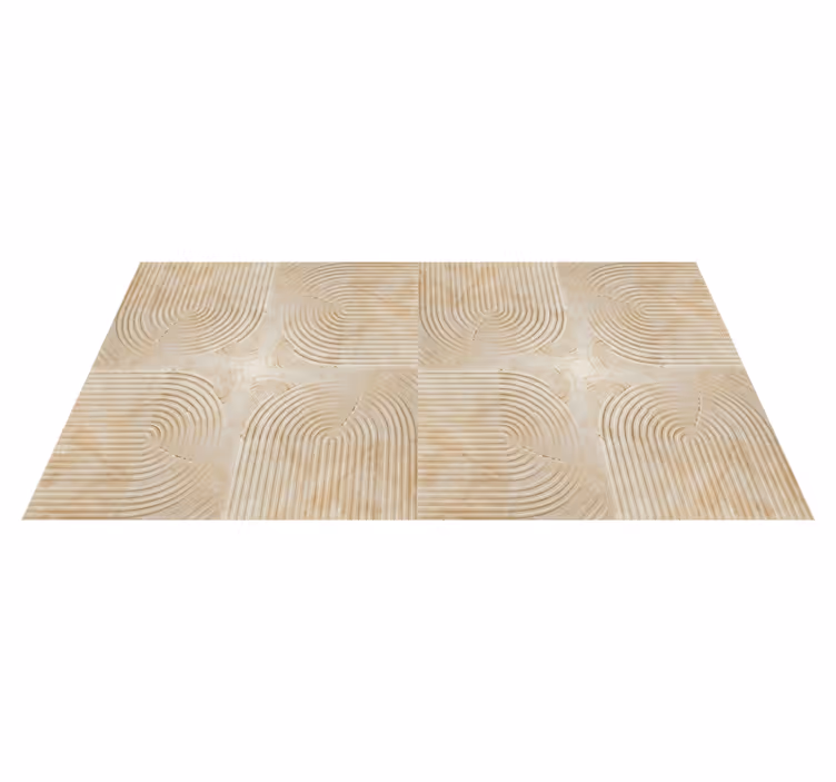 Moderne bogen vinyl tapijt beige - TenStickers
