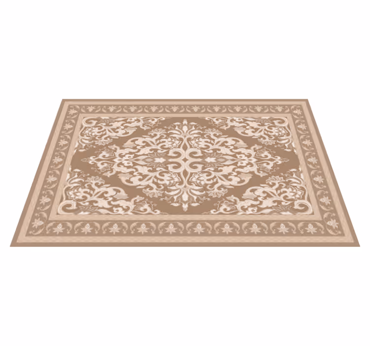 Oosters ontwerp vinyl tapijt beige - TenStickers