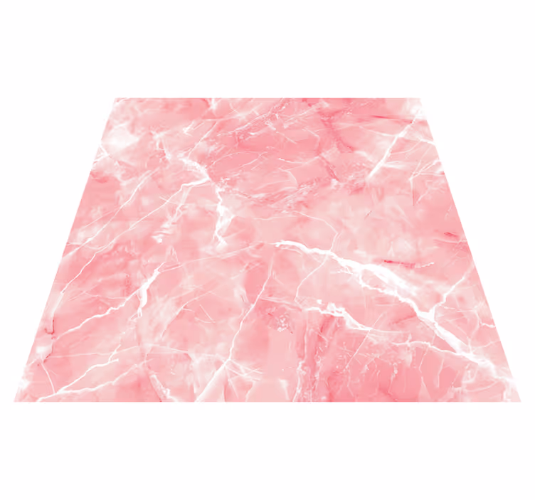 Roze pasteltint marmeren vinyl tapijt - TenStickers
