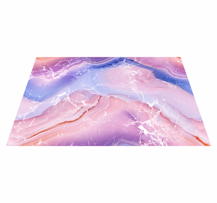 Paarse en roze tinten marmeren vinyl tapijt - TenStickers