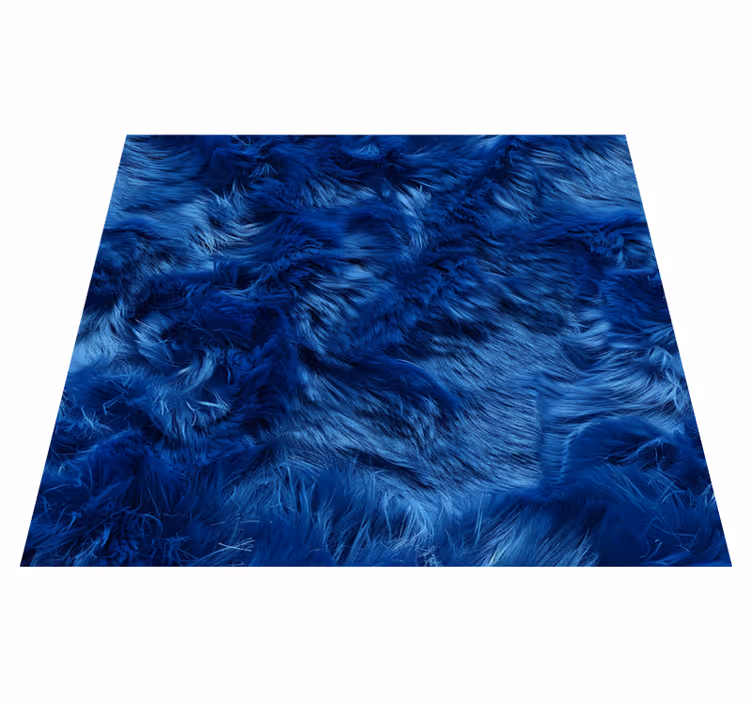 Wollen tinten vinyl tapijt blauw - TenStickers