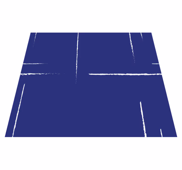 Modern lijnpatroon vinyl tapijt blauw - TenStickers