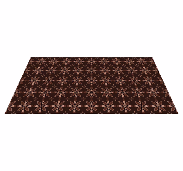 Geometrische bloemensymmetrie Vinyl tapijt ontvangsthal - TenStickers