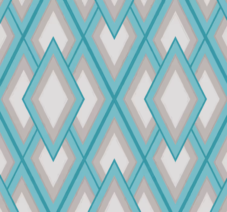 Harmonieuze diamantpatronen behang geometrisch - TenStickers