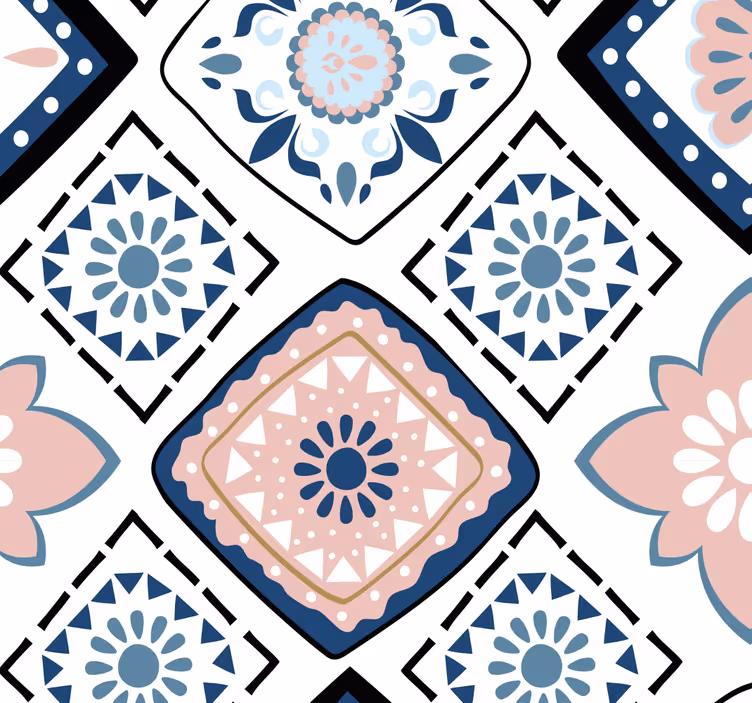 Tegelpatroon elegantie behang tegels - TenStickers