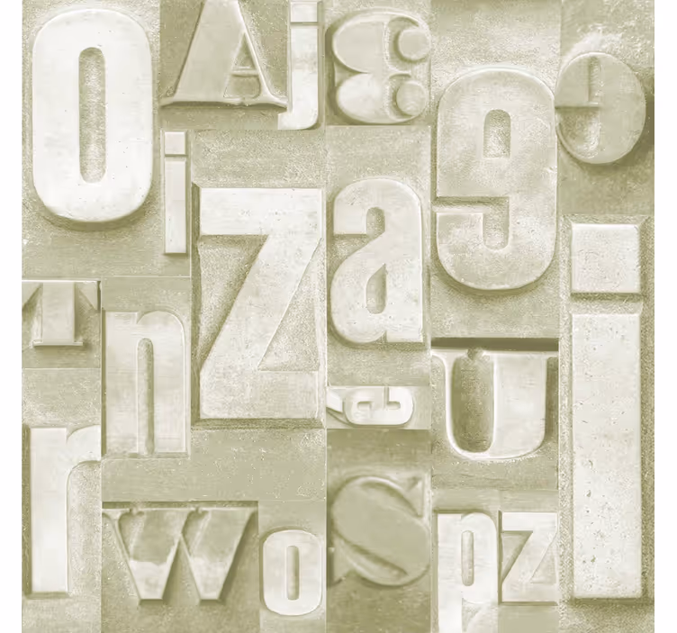 3d-industriële stijl behang letters - TenStickers