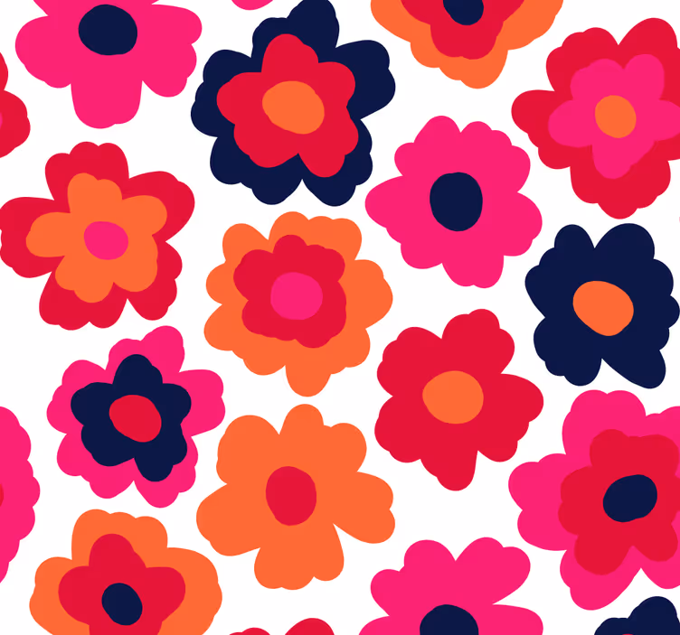 Rode klaproos bloemen behang - TenStickers
