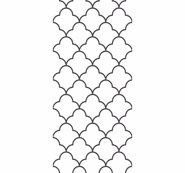 Elegant tegelpatroon behang woonkamer - TenStickers