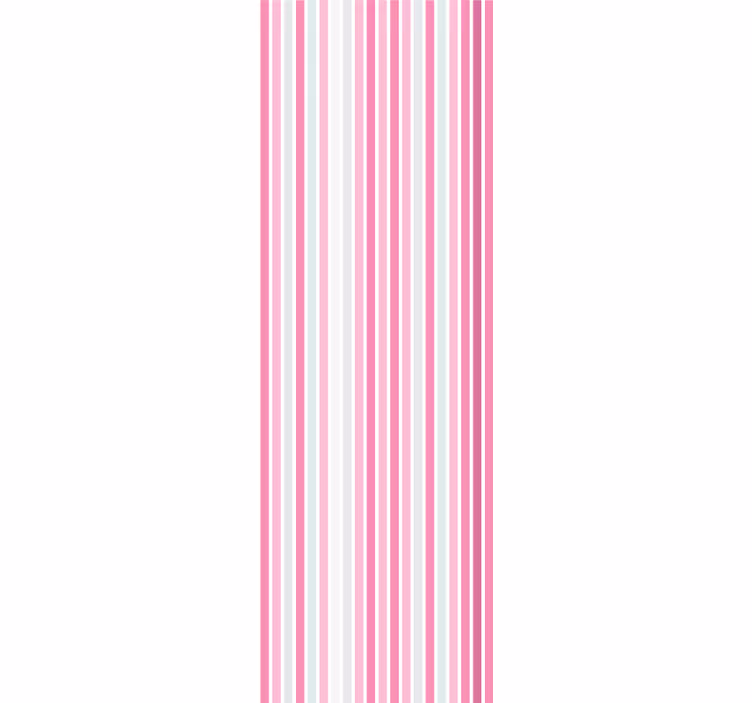 Elegant roze en wit motief behang verticale strepen - TenStickers
