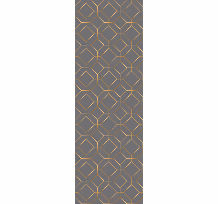 Hexagonaal goudpatroon geometrisch behang - TenStickers
