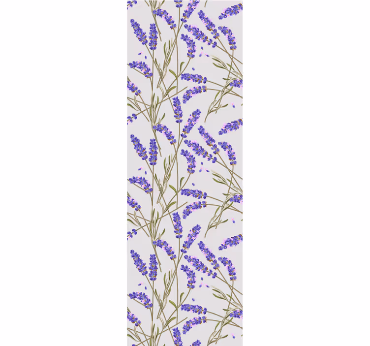 Lavendel bloemenontwerp bloemen behang - TenStickers