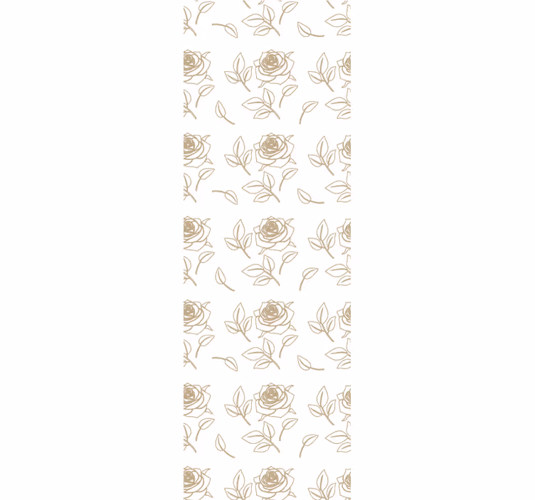 Elegante rozenpatronen bloemen behang - TenStickers
