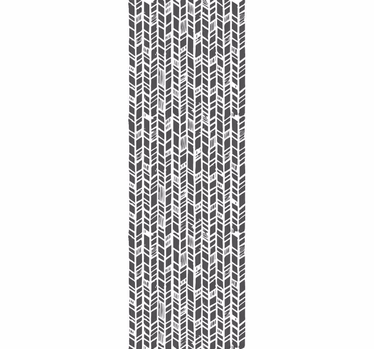 Gestileerde grijze chevron behangpapier ingang - TenStickers