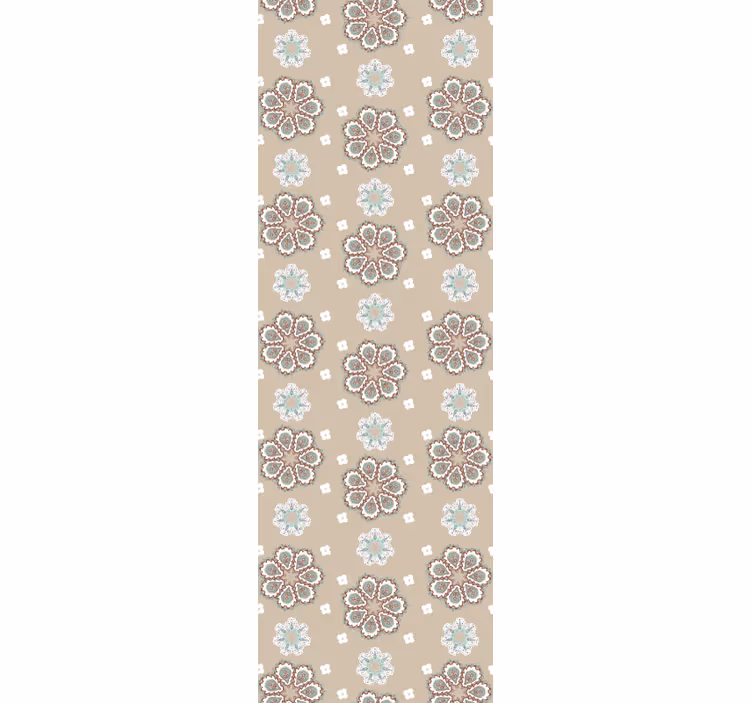 Beige elegant motief bloemen behang - TenStickers