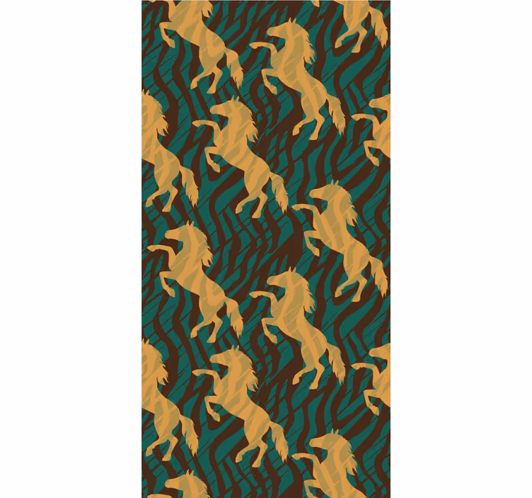 Elegant galopmotief behang paarden - TenStickers