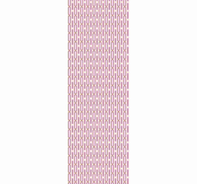 Gebogen roze patroon behangpapier ingang - TenStickers