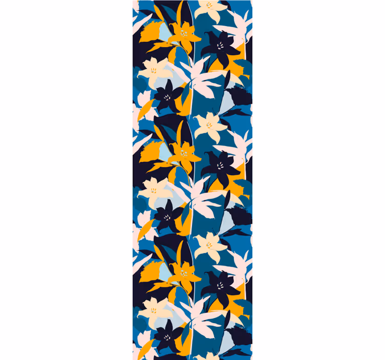 Abstract kleurrijk patroon bloemen behang - TenStickers