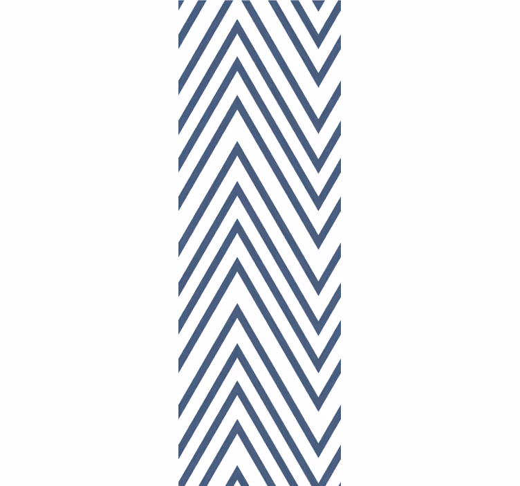 Zigzag blauw patroon behang overige strepen - TenStickers