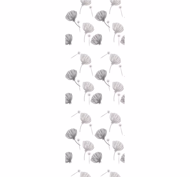 Wit delicaat motief bloemen behang - TenStickers