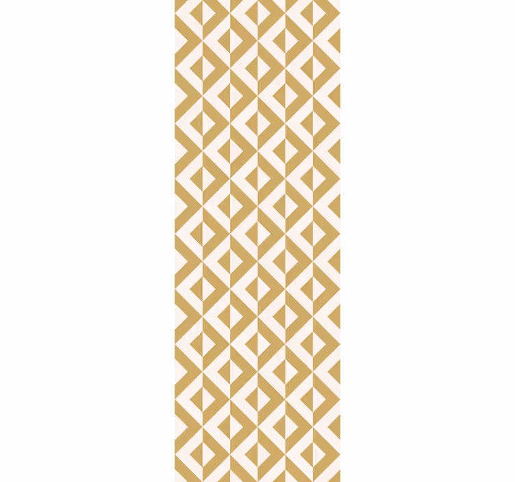 Gouden en witte driehoekenmotief behang geometrisch - TenStickers