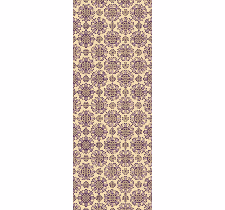 Sierlijk beige patroon behang bloemsierkunst - TenStickers