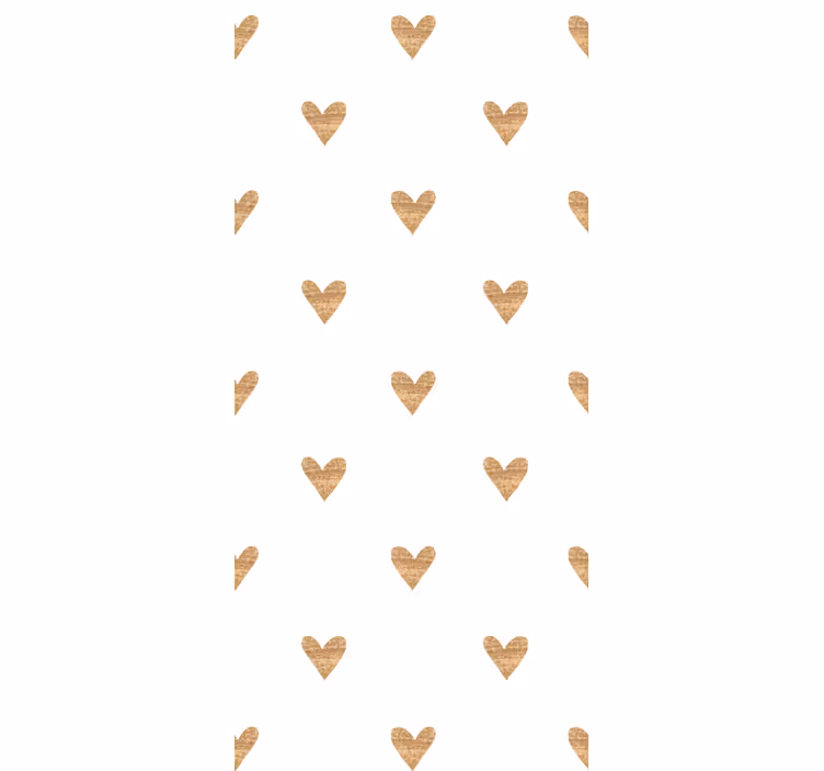 Gouden hart met witte achtergrond behangpapier kinderkamer - TenStickers