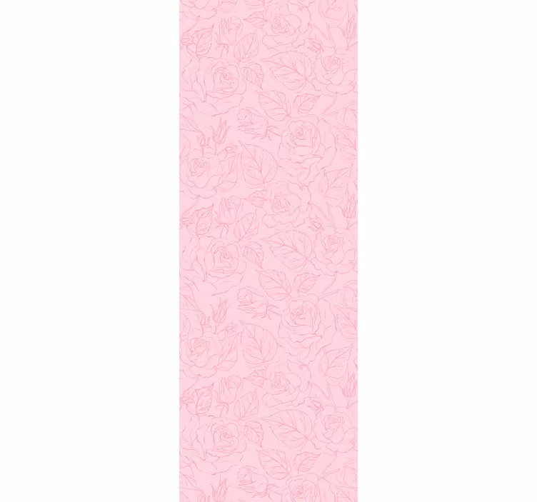 Roze achtergrond bloemen behang - TenStickers