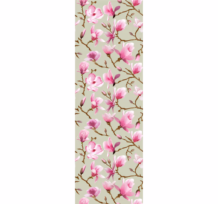 Roze bloesemtakken bloemen behang - TenStickers