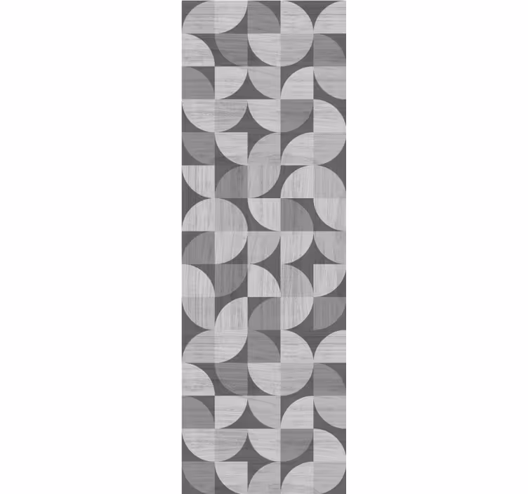 Grijze abstracte gebogen vormen behang geometrisch - TenStickers