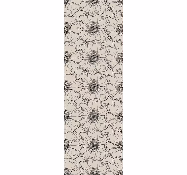 Elegant bloemenpatroon behang woonkamer - TenStickers