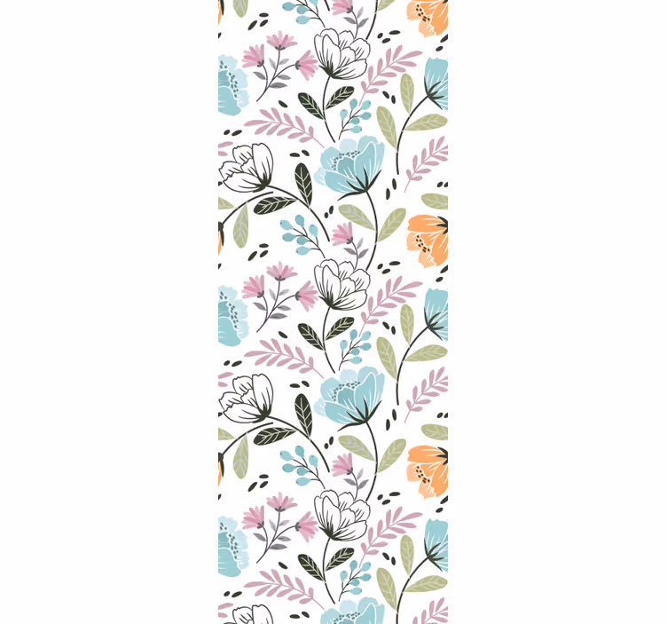 Bloemig botanisch arrangement behang badkamer - TenStickers