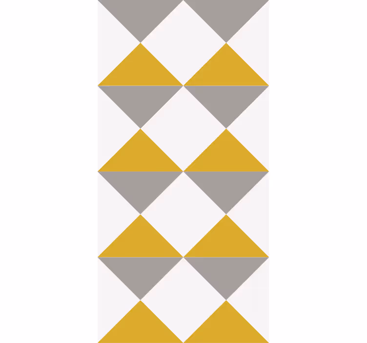 Mosterd en grijs motief behang vierkantjes - TenStickers