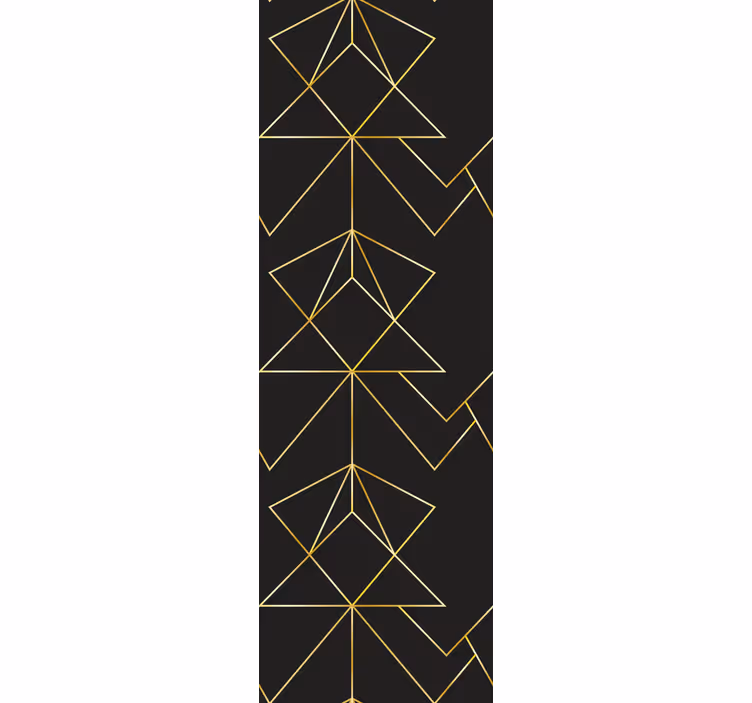 Gouden bladvormen behang geometrisch - TenStickers